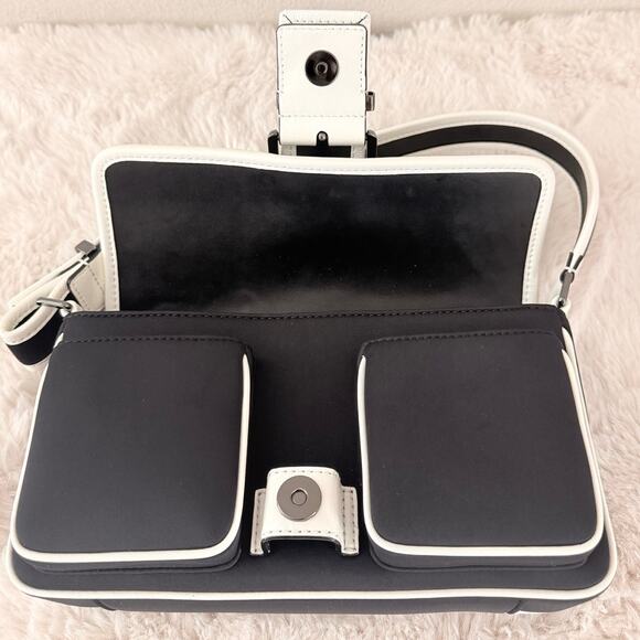 Michael Kors Colby Medium Two-Tone Neoprene Shoulder Bag Celeb Instagram - Picture 9 of 11